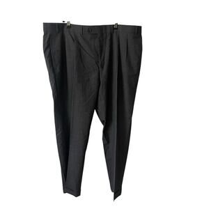 Ralph Lauren Mens 42 x 30 Dress Pants Dark Gray Trousers 100% Wool Total Comfort
